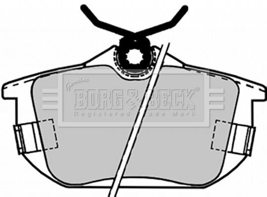 BORG & BECK Piduriklotsi komplekt,ketaspidur BBP1488